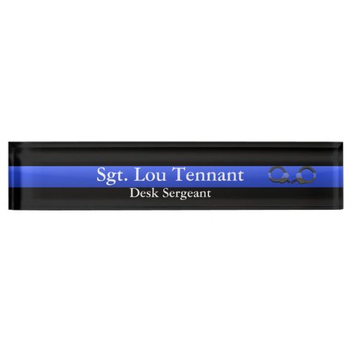 Thin Blue Line _ Shackled to the Brotherhood Nameplate