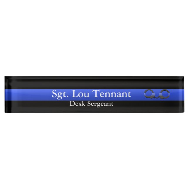 Thin Blue Line - Shackled to the Brotherhood Nameplate (Front)