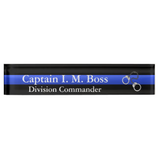 Thin Blue Line - Shackles Desk Nameplate
