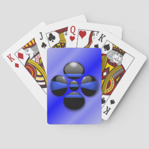 Thin Blue Line Shamrock Button Poker Cards
