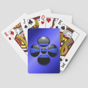 Thin Blue Line Shamrock Button Poker Cards