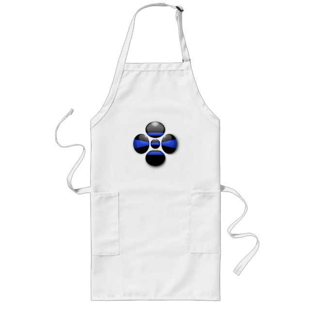 Thin Blue Line Shamrock Long Apron (Front)