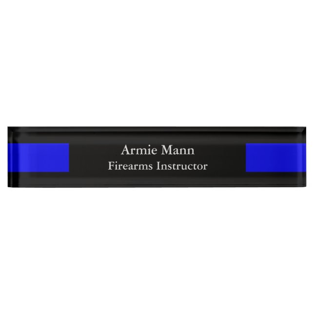 Thin Blue Line - Sharp Design Name Plate (Front)