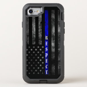 Thin Blue Line SmartPhone OtterBox Defender Series iPhone SE/8/7 Case