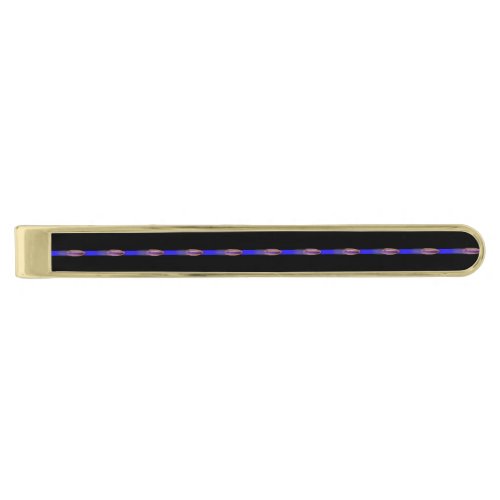 Thin Blue Line Speeding Bullets Gold Finish Tie Bar