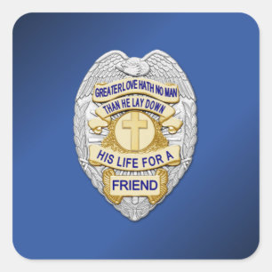 Thin Blue Line Square Sticker