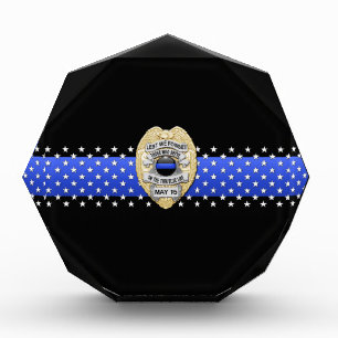 Thin Blue Line - Stars Acrylic Award