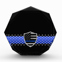 Thin Blue Line - Stars and Flag Shield Award Thin Blue Line - Stars and Flag Shield Award