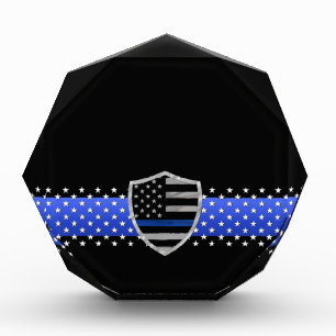 Thin Blue Line - Stars and Flag Shield Award