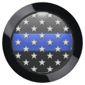 Thin Blue Line Stars and Stripes USB Charging Station (Front)