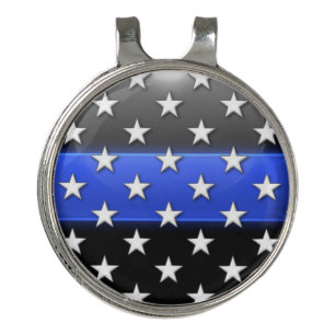 Thin Blue Line Stars Golf Hat Clip
