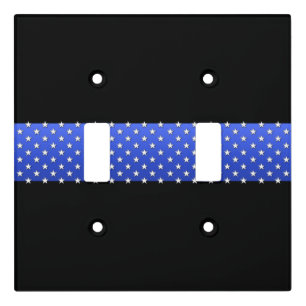 Thin Blue Line Stars Light Switch Cover
