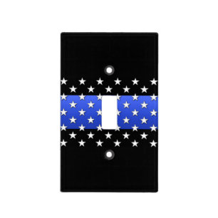 Thin Blue Line Stars Light Switch Cover