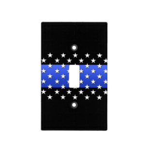Thin Blue Line Stars Light Switch Cover