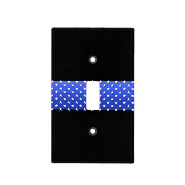 Thin Blue Line Stars Light Switch Cover (Front)