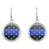 Thin blue line on sale earrings