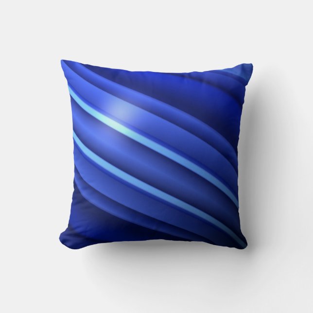 Thin Blue Line - Stripes Throw Pillow (Front)