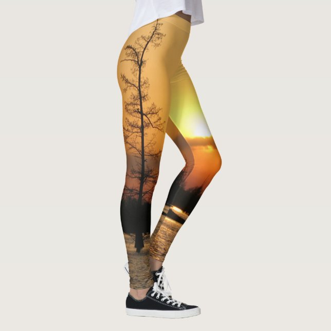Thin Blue Line - Sunrise at Millwood Leggings (Right)