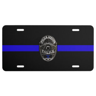 THIN BLUE LINE SUPPORT POLICE LICENSE PLATE