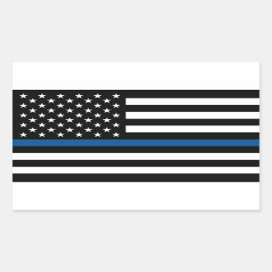Thin Blue Line Support Police Sticker