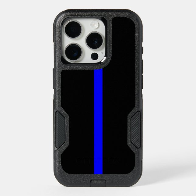 Thin Blue Line Symbol on iPhone 15 Pro Case (Back)