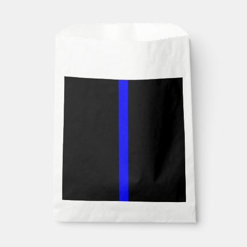 Thin Blue Line Symbolic Memorial on a Favor Bag