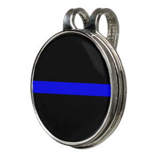 Thin Blue Line Symbolic on on a Golf Hat Clip