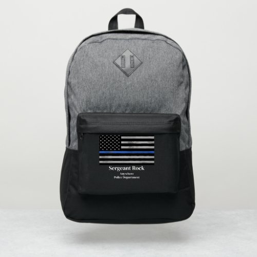 Thin Blue Line Tattered Distressed Flag Port Authority Backpack