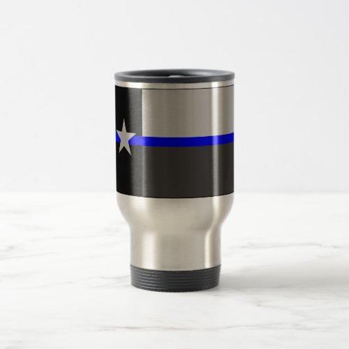 THIN BLUE LINE TEXAS STATE FLAG COFFEE MUG