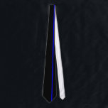Thin blue line tie<br><div class="desc">Thin blue line tie perfect for the law enforcement man in your house!</div>