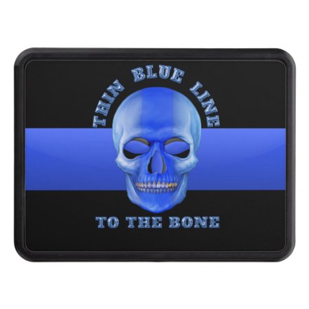 Thin Blue Line To The Bone Trailer Hitch Cover