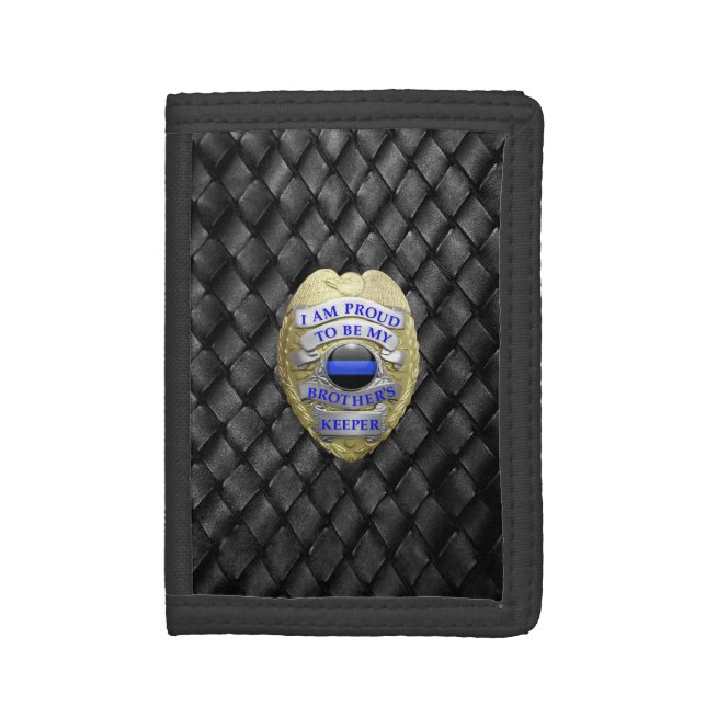 Thin Blue Line Tri-fold Wallet (Front Vertical)