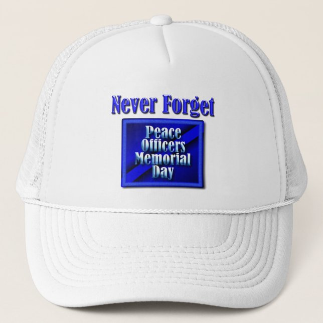 Thin Blue Line Trucker Hat (Front)