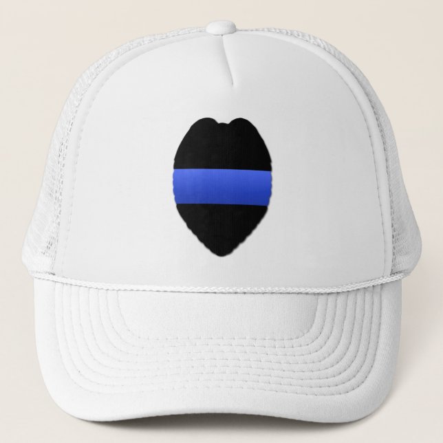 Thin Blue Line Trucker Hat (Front)