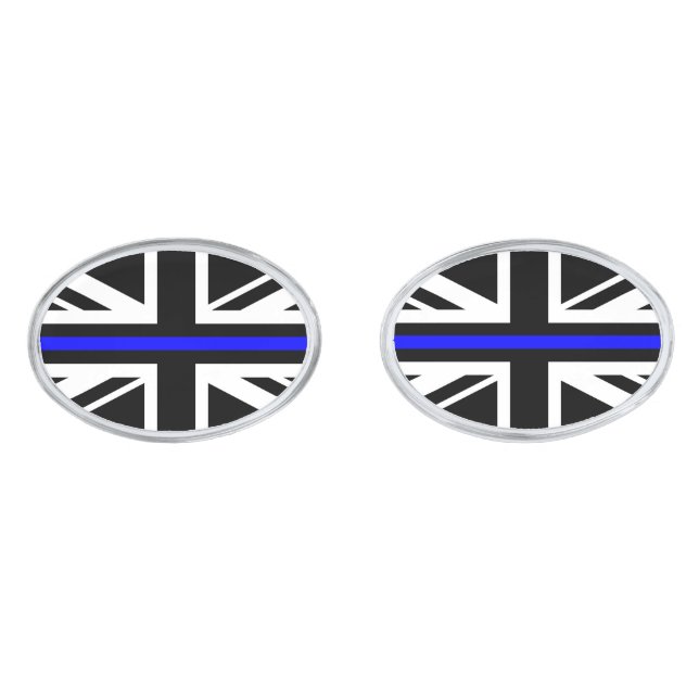 Thin Blue Line - UK Cufflinks (Front)