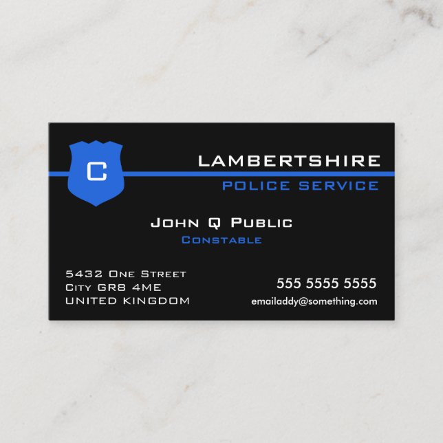 Thin Blue Line UK Flag Business Card (Front)