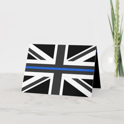 Thin Blue Line UK Flag Card