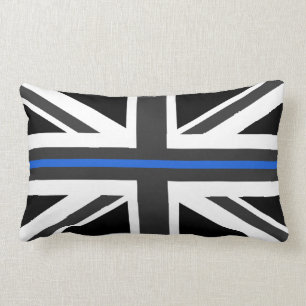 Thin Blue Line UK Flag Lumbar Pillow