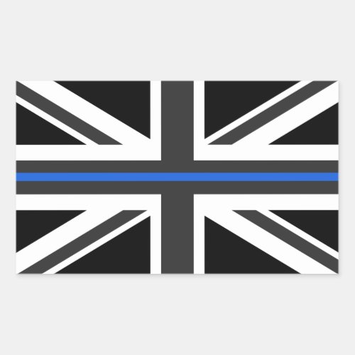 Thin Blue Line UK Flag Rectangular Sticker