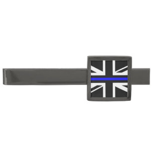 Thin Blue Line - UK Gunmetal Finish Tie Bar