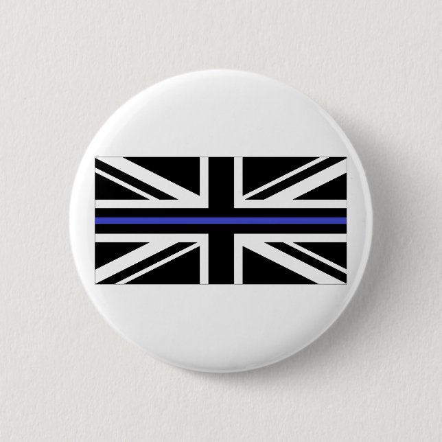 Thin Blue Line UK Police Button (Front)