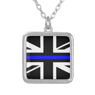 Thin Blue Line - UK Silver Plated Necklace