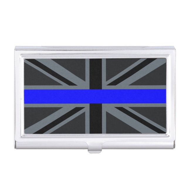 Thin Blue Line Union Jack Business Card Holder (Front)