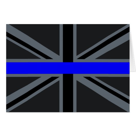 Thin Blue Line Union Jack Decor Cards (Front Horizontal)