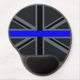 Thin Blue Line Union Jack Decor Gel Mouse Pad