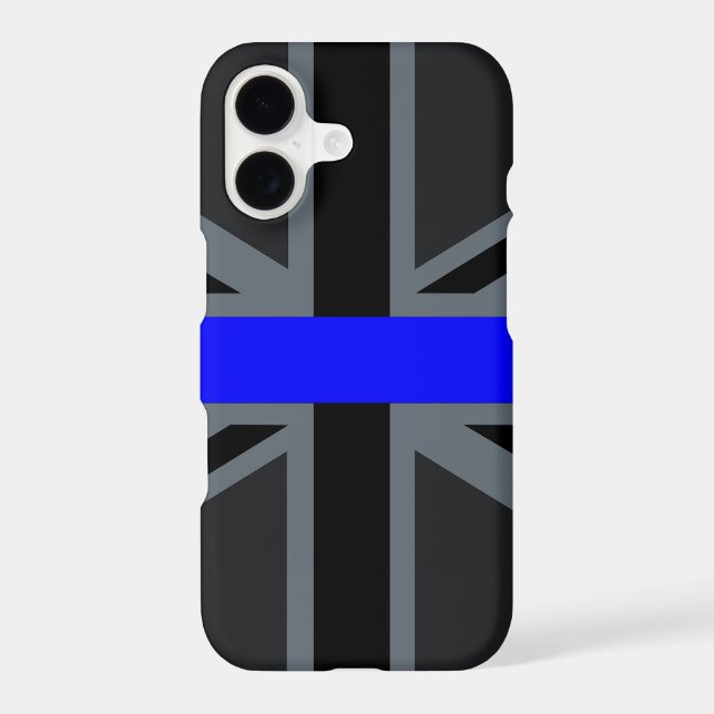 Thin Blue Line Union Jack Decor Iphone Case (Back)