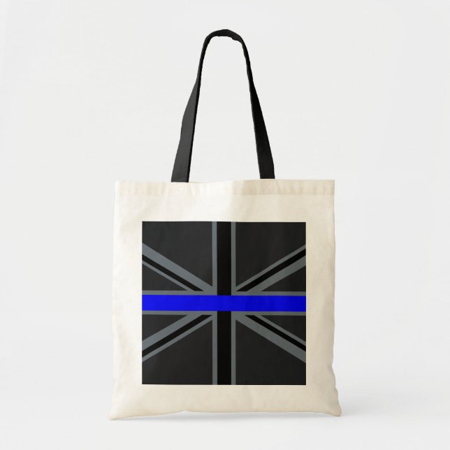 Thin Blue Line Union Jack Decor Tote Bag (Front)