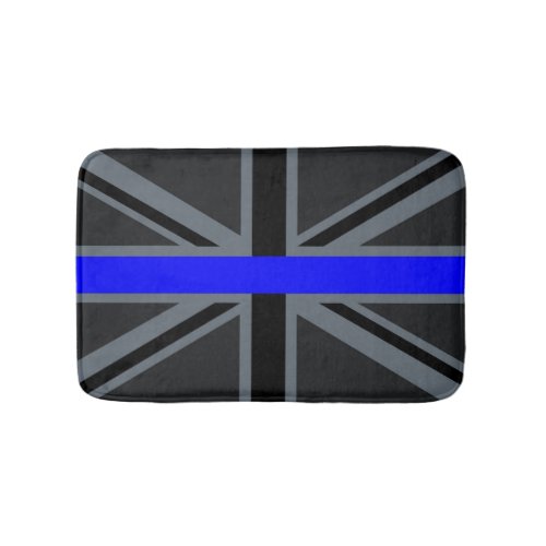 Thin Blue Line Union Jack Design Bathroom Mat