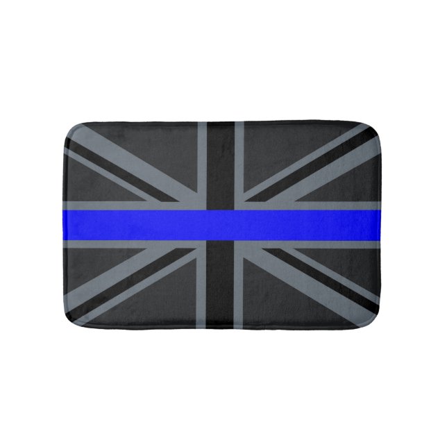 Thin Blue Line Union Jack Design Bathroom Mat (Front)