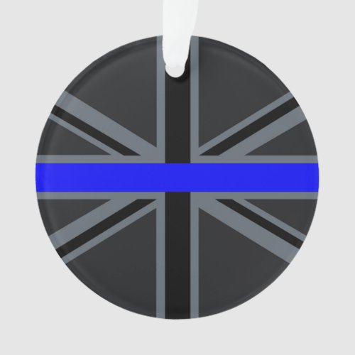 Thin Blue Line Union Jack Ornament